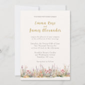Soft Pink Minimalist Floral Wedding Invitation Einladung (Vorderseite)