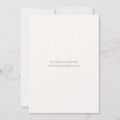 Soft Pink Minimalist Floral Wedding Save The Date (Rückseite)