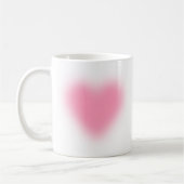 Soft Pink Minimalist Heart Coffee Mug Kaffeetasse (Links)