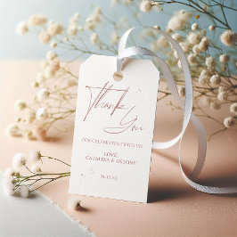 Soft Pink Minimalistisch Vielen Dank für Ihr Inter Geschenkanhänger