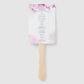 Soft Pink Modern Boho Floral Wedding Programm Fächer (Rückseite)