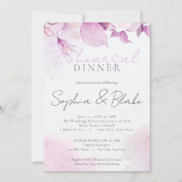 Soft Pink Modern Boho Hochzeit Probe Dinner Einladung