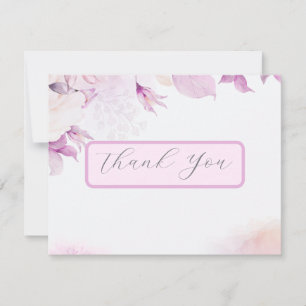 Soft Pink Modern Boho Wedding Dankeschön Karte