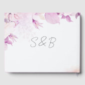 Soft Pink Moderne Boho Blumenhochzeit Gästebuch (Rückseite)