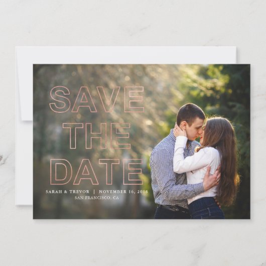 Soft Pink Modernes Foto Hochzeit retten das Datum Save The Date (Vorderseite)