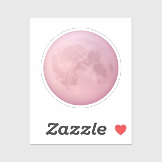 Soft Pink Moon Emoji Aufkleber (Blatt)