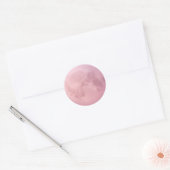 Soft Pink Moon Emoji Runder Aufkleber (Umschlag)