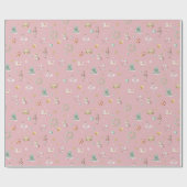 Soft Pink Nutcracker Geburtstagspartei Geschenkpapier (Flach)