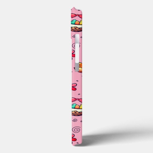 Soft Pink Oaster Muster Gehäuse Case-Mate iPhone Hülle (Rückseite / Links)