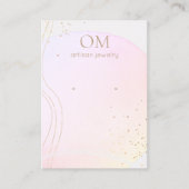 Soft Pink Ombre AquarellfarbenEarring Display Hold Visitenkarte (Vorderseite)