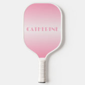 Soft Pink Ombre Individuelle Name Pickleball Schläger (Rückseite)