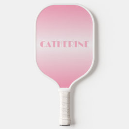 Soft Pink Ombre Individuelle Name Pickleball Schläger