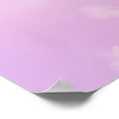 Soft Pink Orange Sky: Fluffy Poster (Ecke)