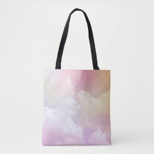 Soft Pink Orange Sky: Fluffy Tasche