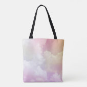 Soft Pink Orange Sky: Fluffy Tasche (Rückseite)