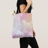 Soft Pink Orange Sky: Fluffy Tasche (Von Nahem)