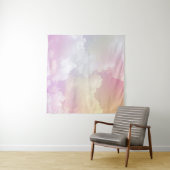 Soft Pink Orange Sky: Fluffy Wandteppich (Beispiel (Horizontal))