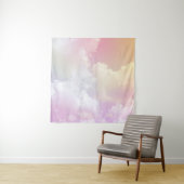 Soft Pink Orange Sky: Fluffy Wandteppich (Beispiel)