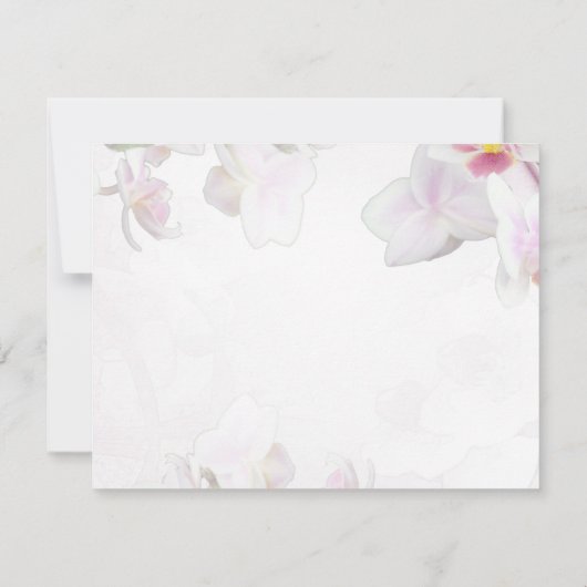 Soft Pink Orchid Beerdigung Beileid Dankeskarte (Rückseite)