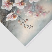 Soft Pink Orchid Cascade Elegante Seidenpapier (Ausschnitt)