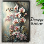 Soft Pink Orchid Cascade Elegante Seidenpapier