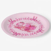 Soft Pink Ornament Holiday Collection Pappteller (Schrägansicht)