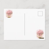 Soft Pink Peonies Bouquet Bloom With Love Postcard Postkarte (Rückseite)