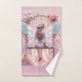 Soft Pink Peony Swing Fairy Princess Girls Custom Badhandtuch Set (Handtuch)