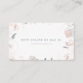 Soft Pink Peony Wedding Online RSVP Card Begleitkarte (Vorderseite)
