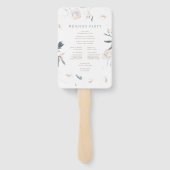 Soft Pink Peony Wedding Program Fächer (Rückseite)