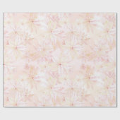 Soft Pink Poinsettias - Christmas Wrapping Paper Geschenkpapier (Flach)