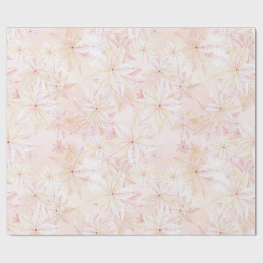 Soft Pink Poinsettias - Christmas Wrapping Paper Geschenkpapier (Flach)