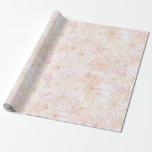 Soft Pink Poinsettias - Christmas Wrapping Paper Geschenkpapier (Ungerollt)