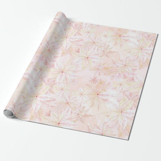 Soft Pink Poinsettias - Christmas Wrapping Paper Geschenkpapier (Ungerollt)