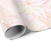 Soft Pink Poinsettias - Christmas Wrapping Paper Geschenkpapier (Rolleneckpunkt)