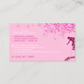 Soft Pink Pro Maid Reinigungshaus Funkeln Spray Visitenkarte (Rückseite)