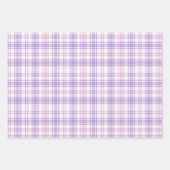 Soft Pink, Purple & White Plaid Geschenkpapier Set (Vorderseite 3)