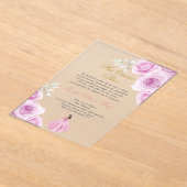 Soft pink Quinceanera Spanisch Acryleinladungen (Ablage )