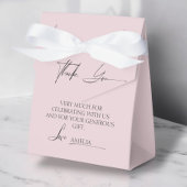 Soft Pink Ribbon Babydusche Vielen Dank Geschenkschachtel