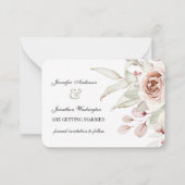 Soft Pink Romantische Rose SAVE THE DATE! Mitteilungskarte (Rückseite)