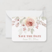 Soft Pink Romantische Rose SAVE THE DATE! Mitteilungskarte (Vorderseite)