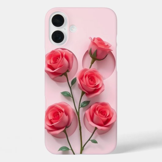 Soft Pink Rose Bouquet Art iPhone Case (Rückseite)