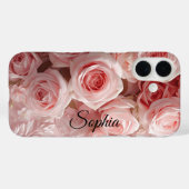 Soft Pink Rose Garden - Elegante Kunst, Dichtung u Case-Mate iPhone Hülle (Rückseite (Horizontal))