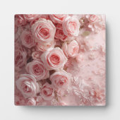 Soft Pink Rose Garden - Elegante Kunst, Dichtung u Fotoplatte (Vorderseite)