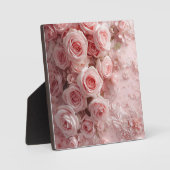 Soft Pink Rose Garden - Elegante Kunst, Dichtung u Fotoplatte (Vorderseite)