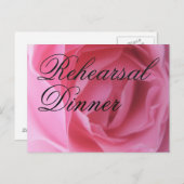 Soft Pink Rose Petals Hochzeitsfeier Probe einlade Einladungspostkarte (Vorne/Hinten)