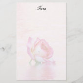 Soft Pink Rose Stationery Briefpapier (Vorderseite)