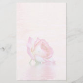 Soft Pink Rose Stationery Briefpapier (Rückseite)