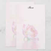 Soft Pink Rose Stationery Briefpapier (Vorne/Hinten)