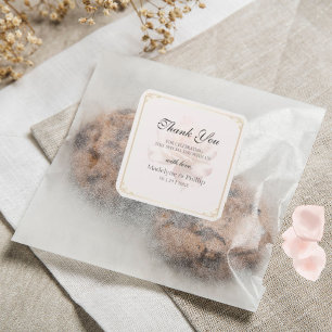 Soft Pink Rose Vielen Dank Sticker